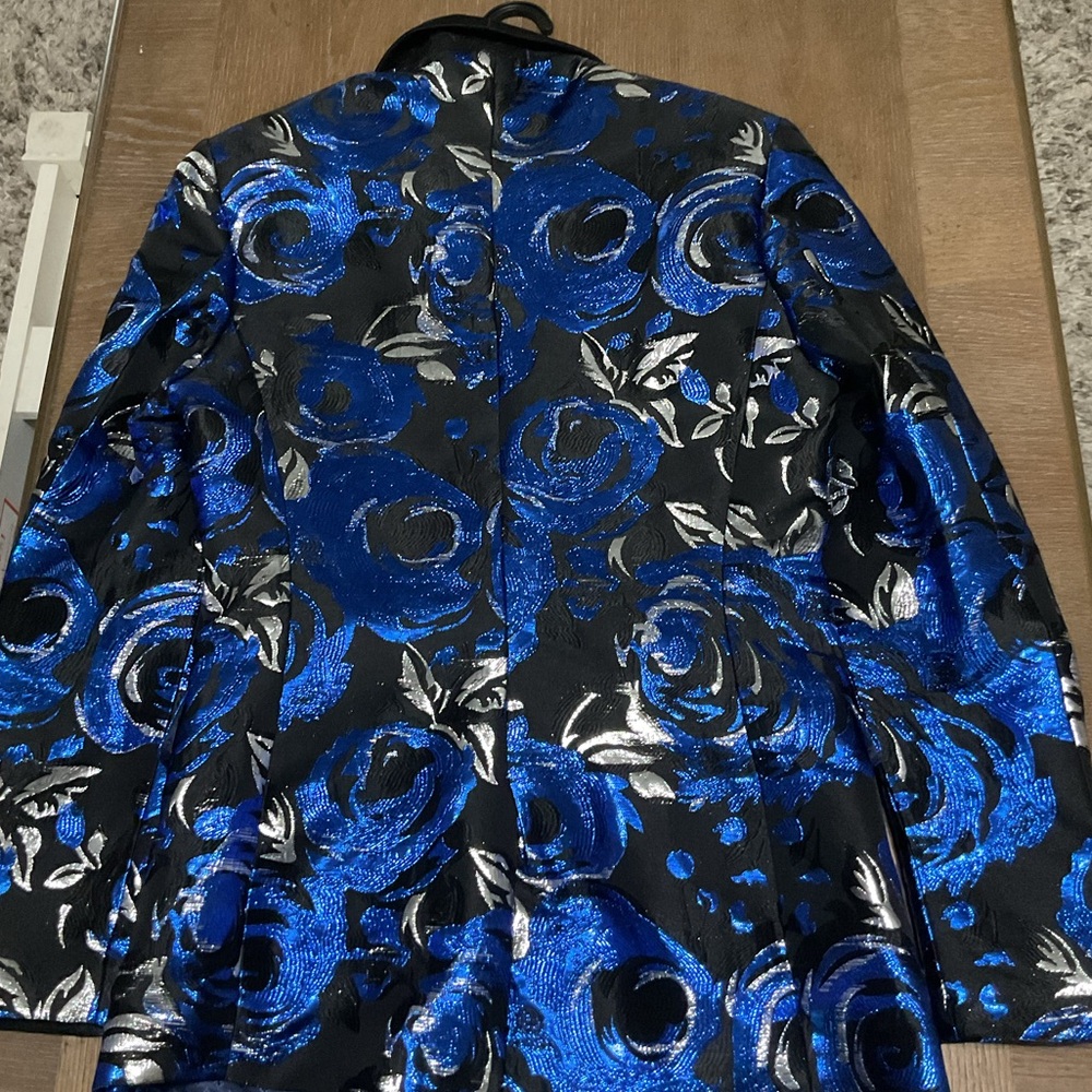 Etro Blue and Black Patterned Jacket
